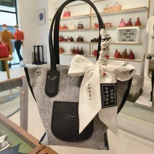 Longchamp felt mini tote